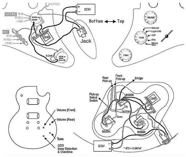 Guitar Distortion Potentiometer Built-in Effect Electronics