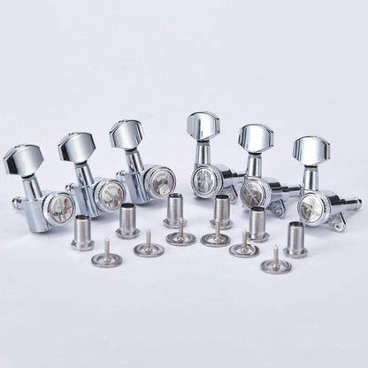 Guitar Locking Tuners 3R+3L Layout 1:18 Gear Precision Set Guyker