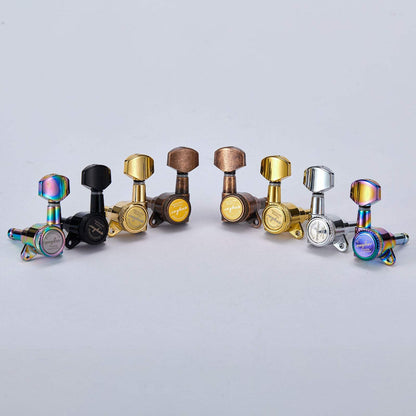 Guitar Locking Tuners 3R+3L Layout 1:18 Gear Precision Set Guyker