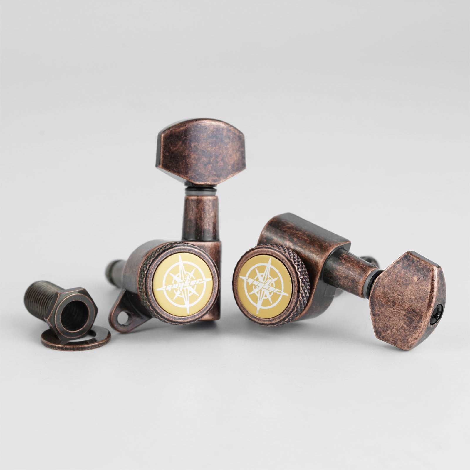 Guitar Locking Tuners 3R+3L Layout 1:18 Gear Precision Set Guyker