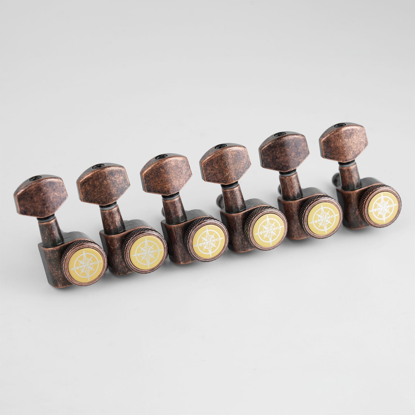 Guitar Locking Tuners 3R+3L Layout 1:18 Gear Precision Set Guyker