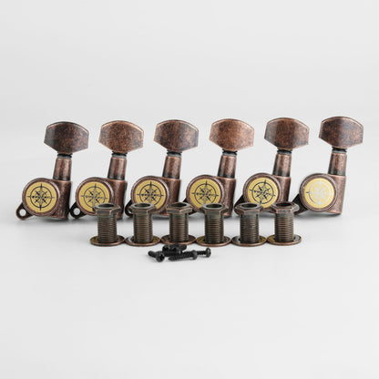 Guitar Locking Tuners 3R+3L Layout 1:18 Gear Precision Set Guyker