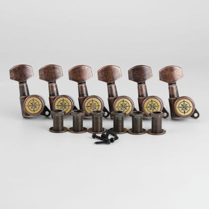 Guitar Locking Tuners 3R+3L Layout 1:18 Gear Precision Set Guyker