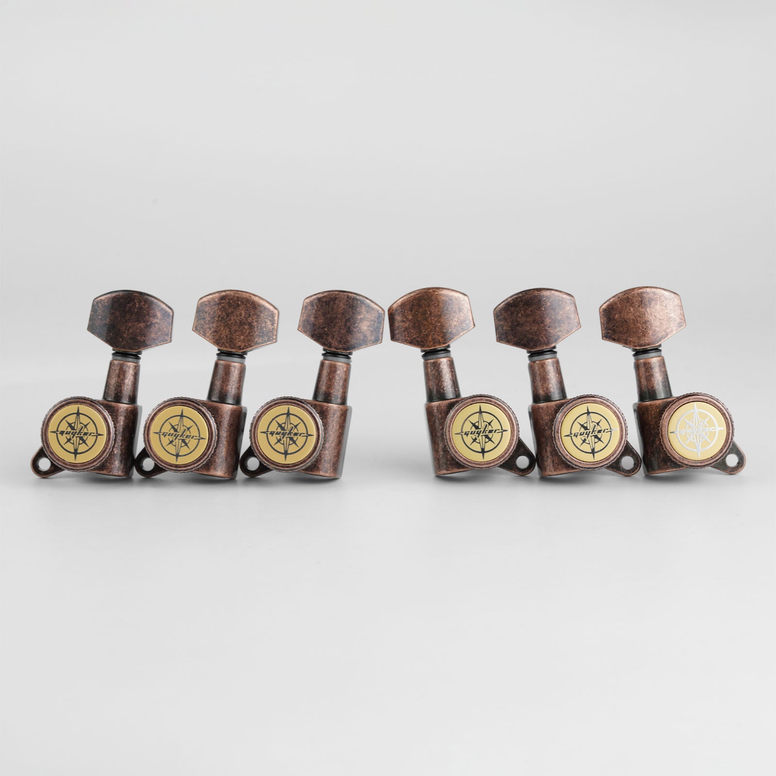 Guitar Locking Tuners 3R+3L Layout 1:18 Gear Precision Set Guyker