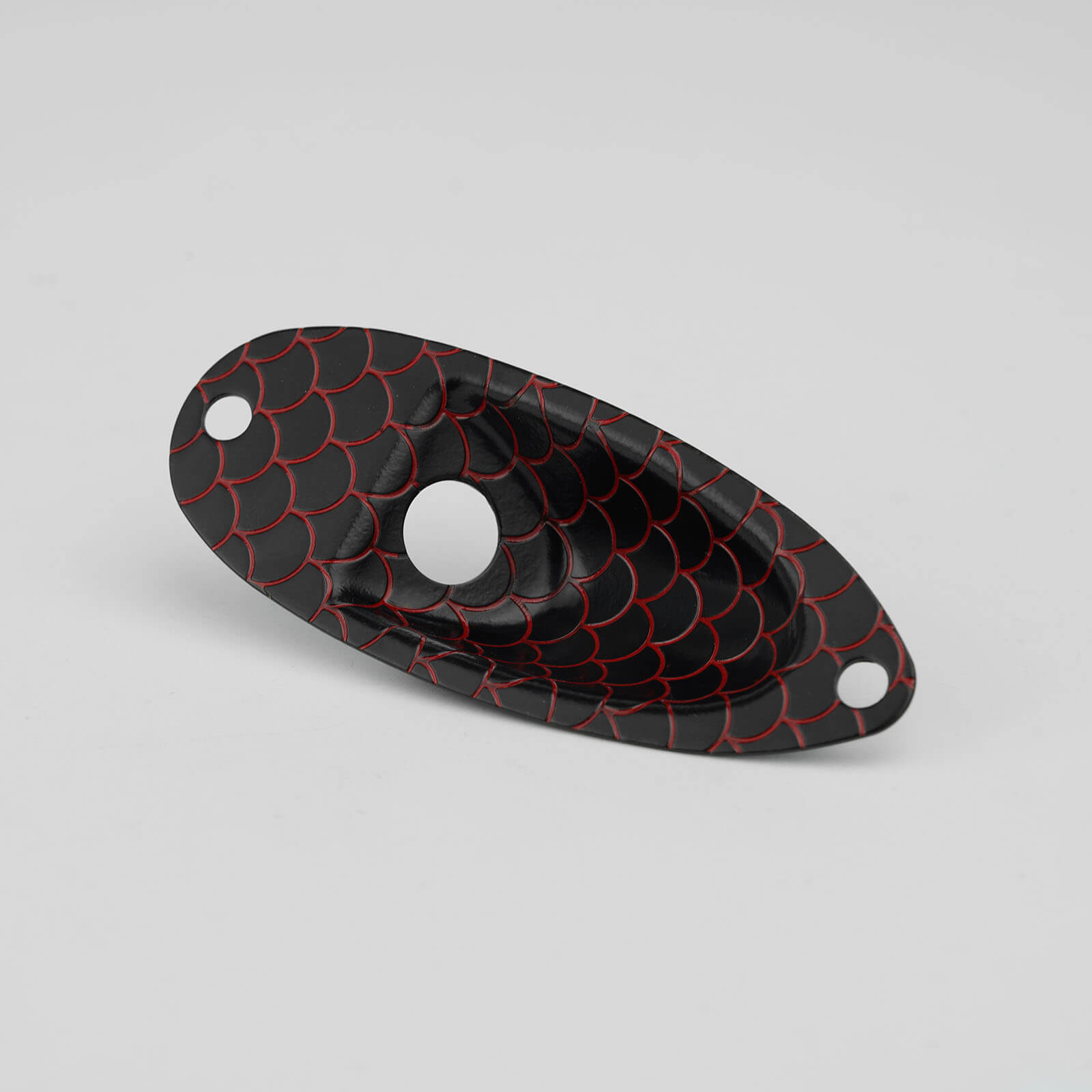 Guitar Metal Jack Plate Scale Texture Design  | Guyker