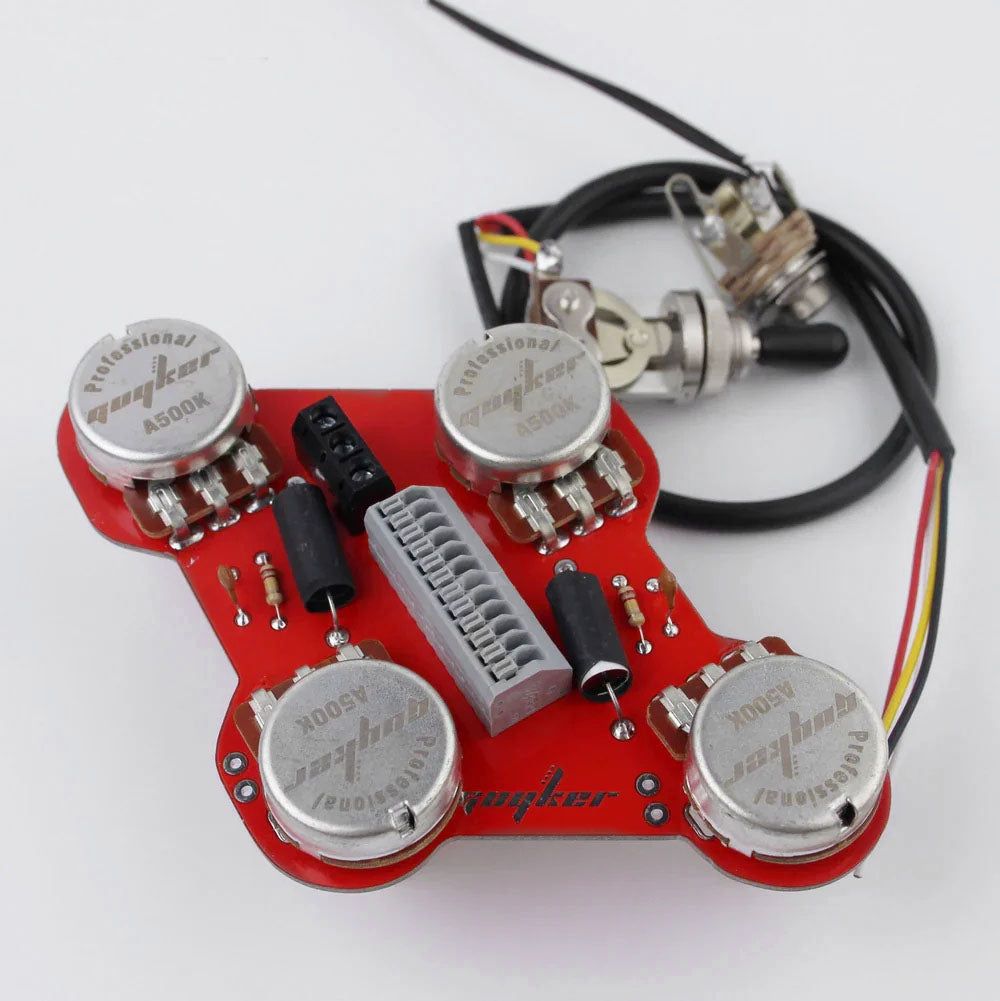 Guitar Preamp Circuit Board with Pots and Switch Jack A500K | Guyker