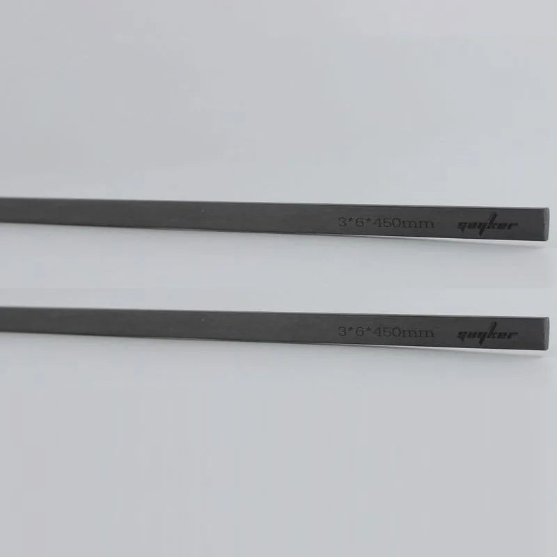 Guyker 2 pièces Barres de Cou en Fibre de Carbone 3mmX6mmX380mm/450mm Renfort de Manche de Guitare pour Instruments à Cordes