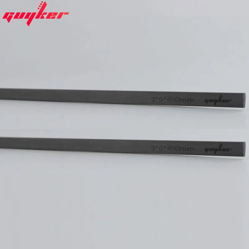 Guyker 2pcs Carbon Fiber Neck Rods 3mmX6mmX380mm/450mm Guitar Guitar Neck Stiffener for Strings Instruments