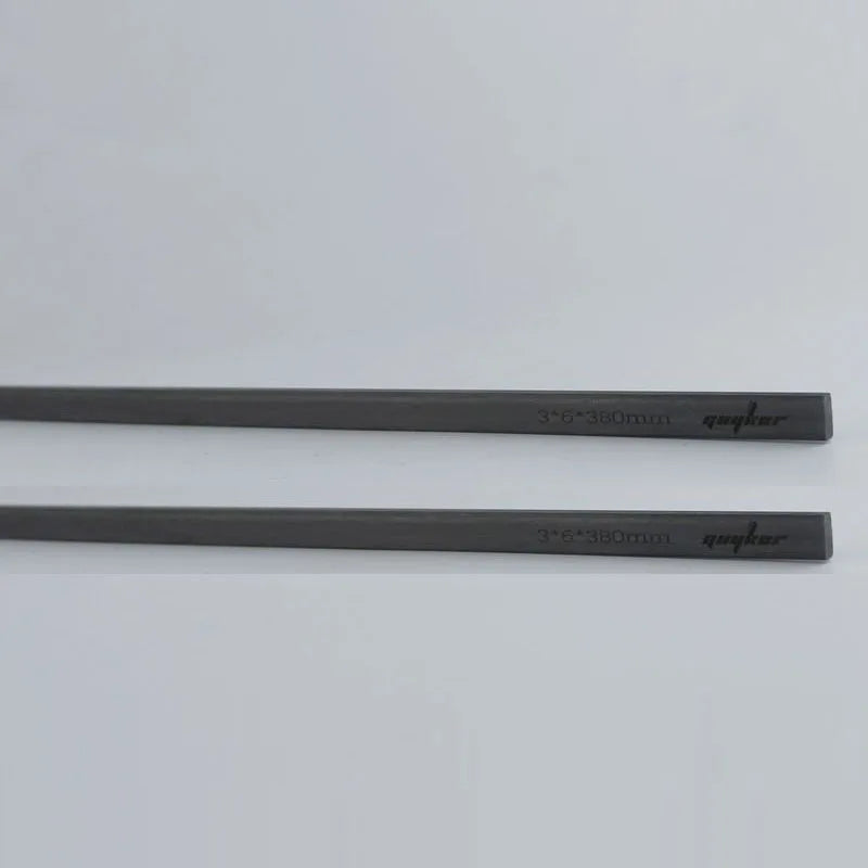 Guyker 2 pièces Barres de Cou en Fibre de Carbone 3mmX6mmX380mm/450mm Renfort de Manche de Guitare pour Instruments à Cordes