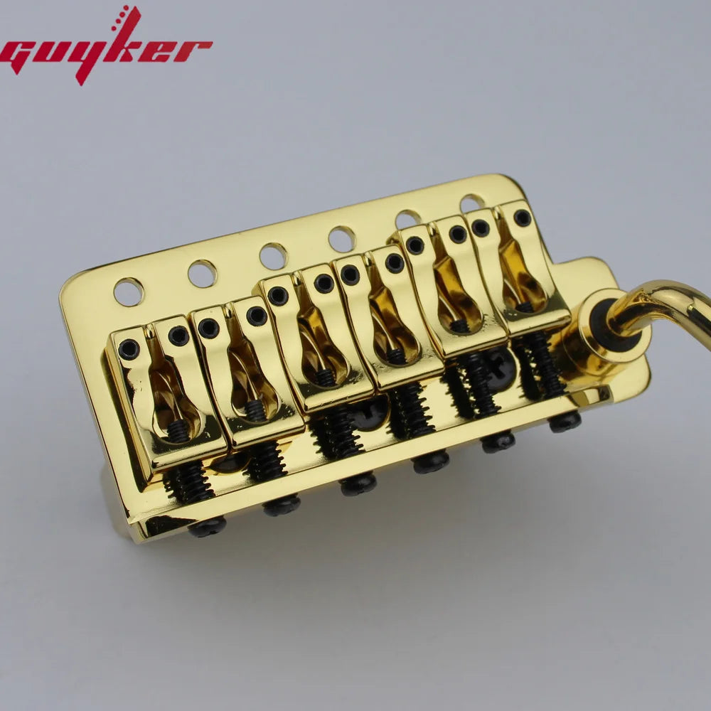 GG1013A Guyker Chrome Black Gold Guitar Tremolo Bridge String Spacing 10.8MM With Tremolo System Saddle And Brass Block