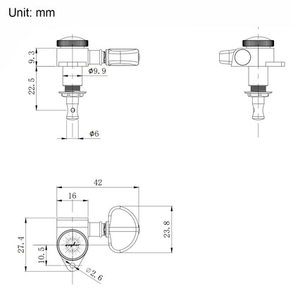 Guyker BBA150SP Bass Tuning Machines with CNC Aluminum