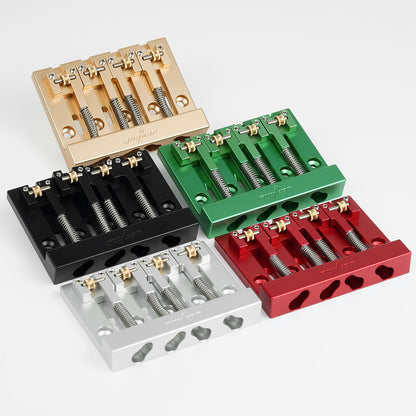 Guyker GBA-406 CNC 4-String Bass Bridge in Aerospace Aluminum Alloy for Bass Guitar