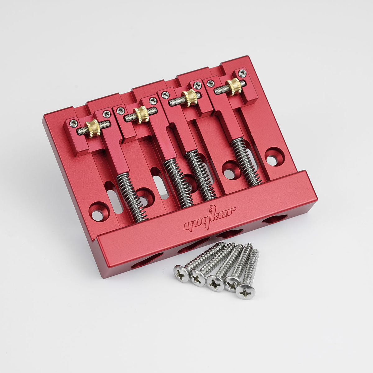 Guyker GBA-406 CNC 4-String Bass Bridge in Aerospace Aluminum Alloy for Bass Guitar