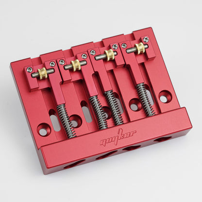 Guyker GBA-406 CNC 4-String Bass Bridge in Aerospace Aluminum Alloy for Bass Guitar