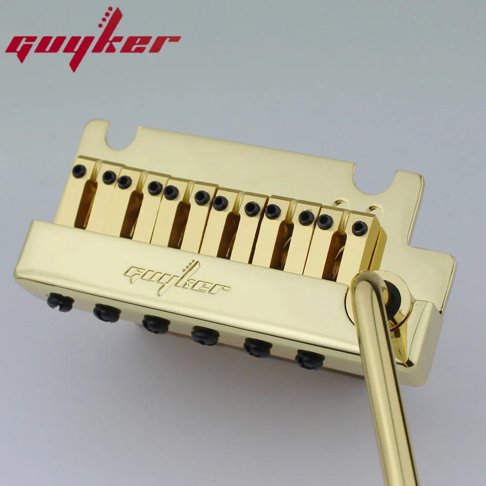 Guyker Black Non-locking 2 Point Guitar Tremolo Bridge String Spacing 10.8MM With Tremolo System Saddle And Brass Block