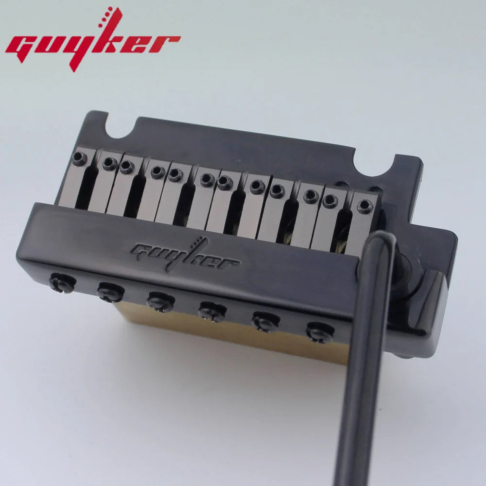 Guyker Black Non-locking 2 Point Guitar Tremolo Bridge String Spacing 10.8MM With Tremolo System Saddle And Brass Block