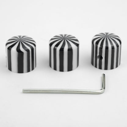 Guyker CKB041 Acrylic Candy Stripe Guitar Control Knobs for Electric Guitar - 6mm Shaft Fit