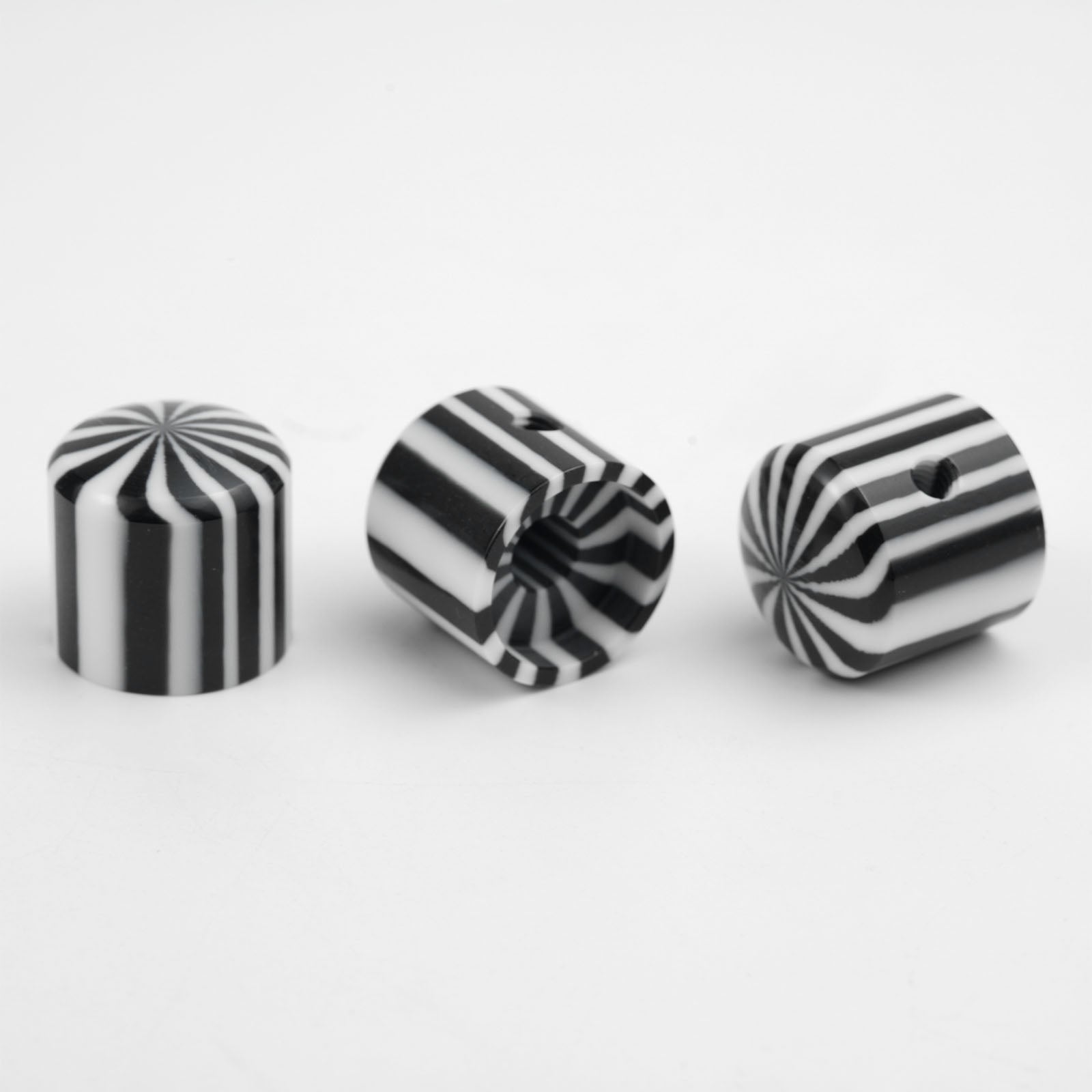Guyker CKB041 Acrylic Candy Stripe Guitar Control Knobs for Electric Guitar - 6mm Shaft Fit