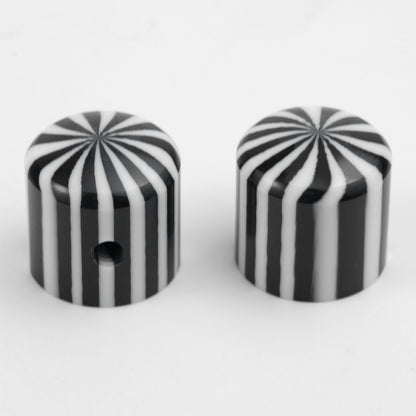 Guyker CKB041 Acrylic Candy Stripe Guitar Control Knobs for Electric Guitar - 6mm Shaft Fit