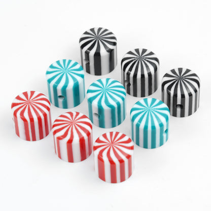 Guyker CKB041 Acrylic Candy Stripe Guitar Control Knobs for Electric Guitar - 6mm Shaft Fit