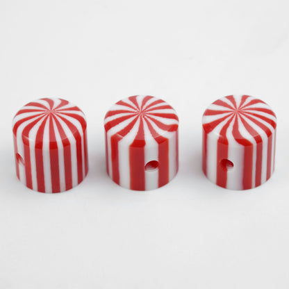 Guyker CKB041 Acrylic Candy Stripe Guitar Control Knobs for Electric Guitar - 6mm Shaft Fit