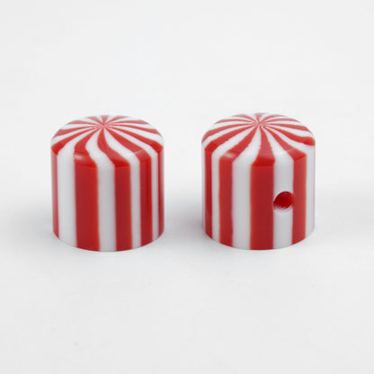 Guyker CKB041 Acrylic Candy Stripe Guitar Control Knobs for Electric Guitar - 6mm Shaft Fit