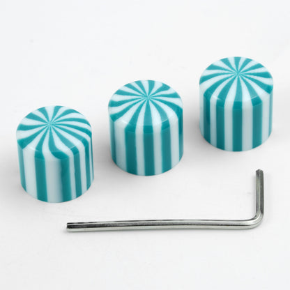 Guyker CKB041 Acrylic Candy Stripe Guitar Control Knobs for Electric Guitar - 6mm Shaft Fit