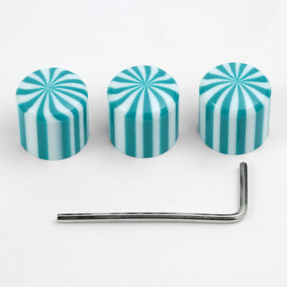 Guyker CKB041 Acrylic Candy Stripe Guitar Control Knobs for Electric Guitar - 6mm Shaft Fit
