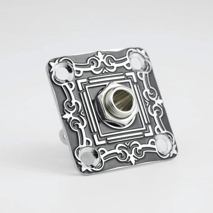 Guyker Decorative Guitar Jack Plate with Output Jack Socket Set for Electric Guitar