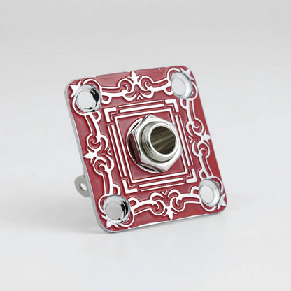 Guyker Decorative Guitar Jack Plate with Output Jack Socket Set for Electric Guitar