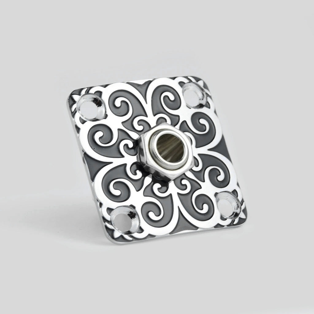 Guyker GJ013+LJ01 Decorative Guitar Jack Plate with Output Jack Socket Set for Electric Guitar