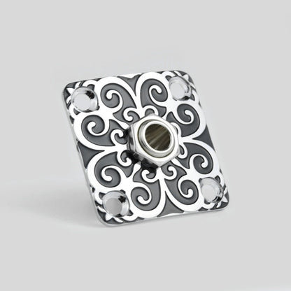 Guyker GJ013+LJ01 Decorative Guitar Jack Plate with Output Jack Socket Set for Electric Guitar