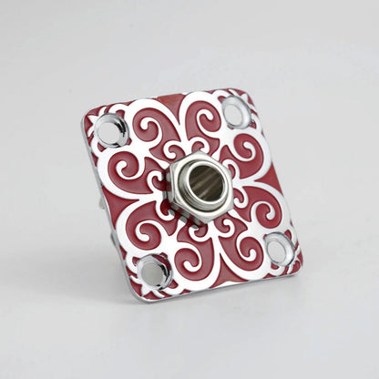 Guyker GJ013+LJ01 Decorative Guitar Jack Plate with Output Jack Socket Set for Electric Guitar