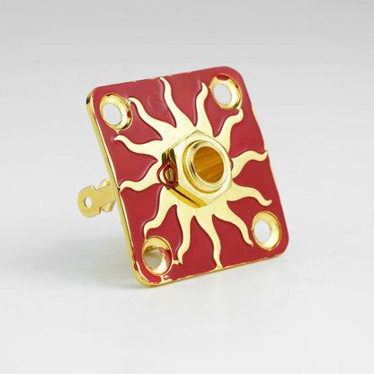 Guyker Decorative Guitar Jack Plate with Output Jack Socket Set for Electric Guitar