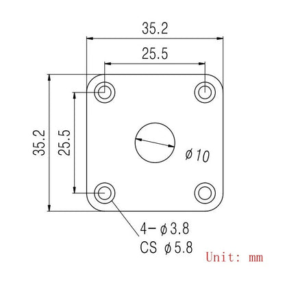 Guyker Decorative Guitar Jack Plate with Output Jack Socket Set for Electric Guitar