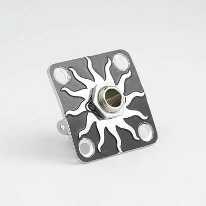 Guyker Decorative Guitar Jack Plate with Output Jack Socket Set for Electric Guitar