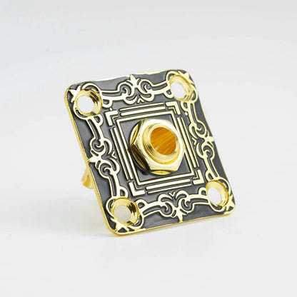 Guyker Decorative Guitar Jack Plate with Output Jack Socket Set for Electric Guitar