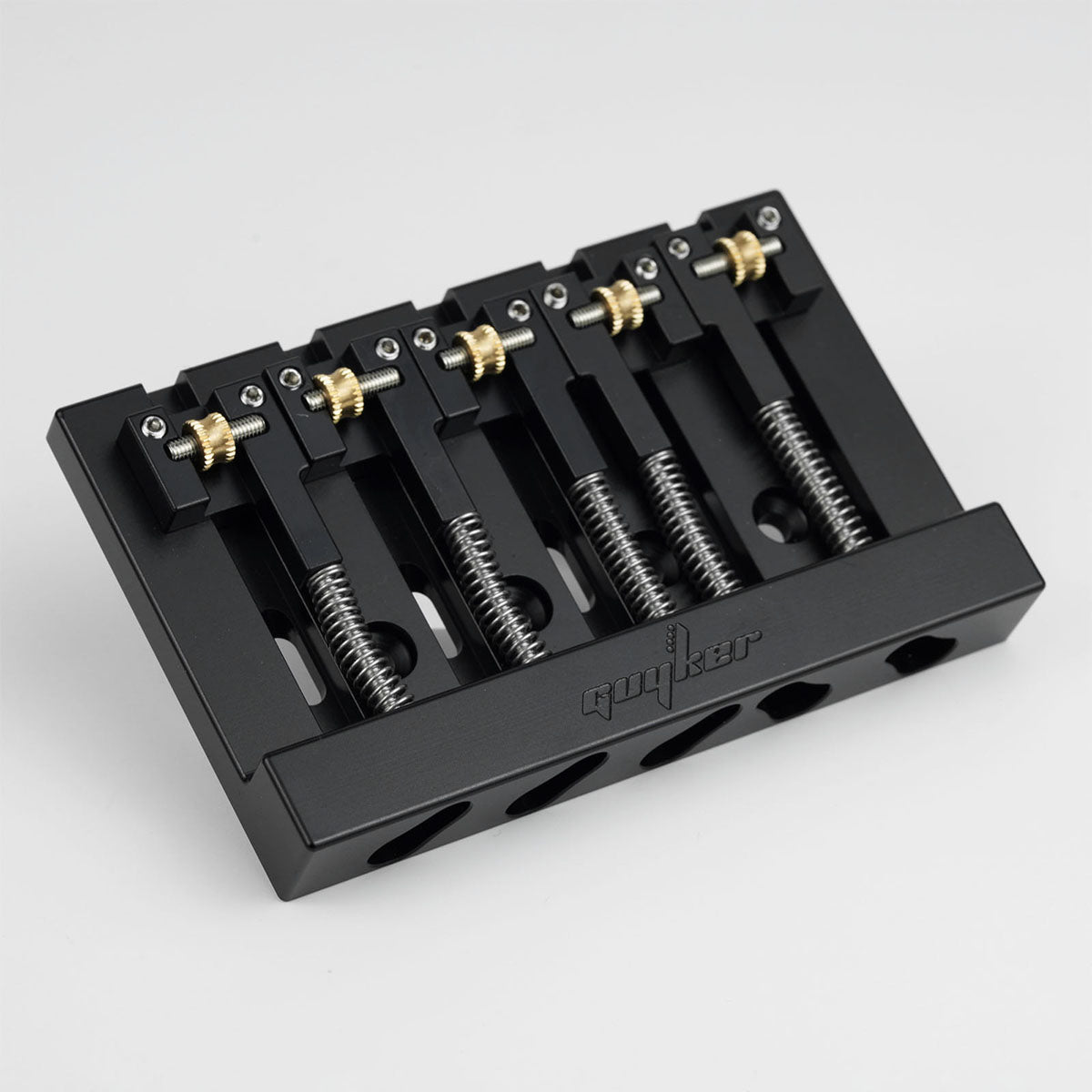 Guyker GBA-506 CNC 5-String Bass Bridge in Aerospace Aluminum Alloy with Adjustable String Spacing for Bass Guitar