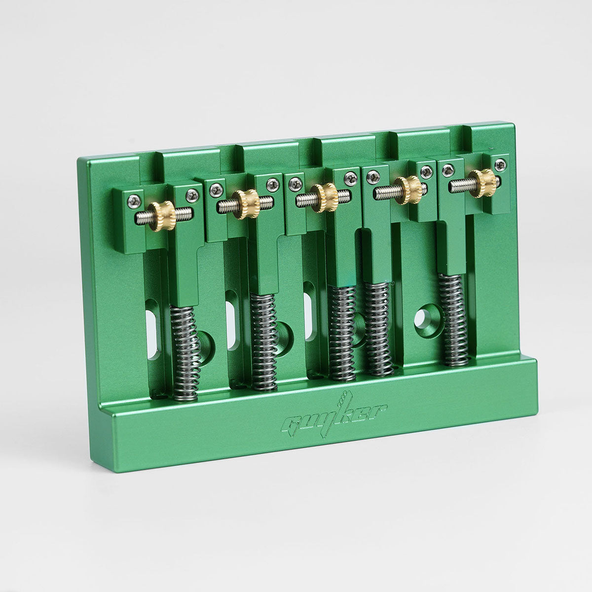 Guyker GBA-506 CNC 5-String Bass Bridge in Aerospace Aluminum Alloy with Adjustable String Spacing for Bass Guitar