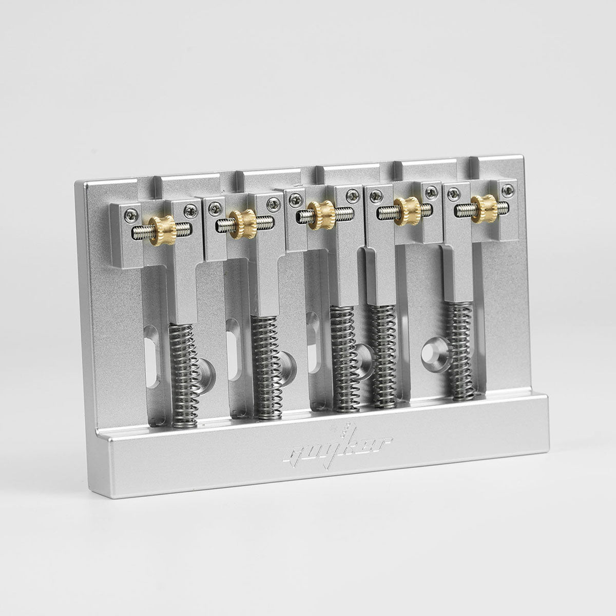 Guyker GBA-506 CNC 5-String Bass Bridge in Aerospace Aluminum Alloy with Adjustable String Spacing for Bass Guitar