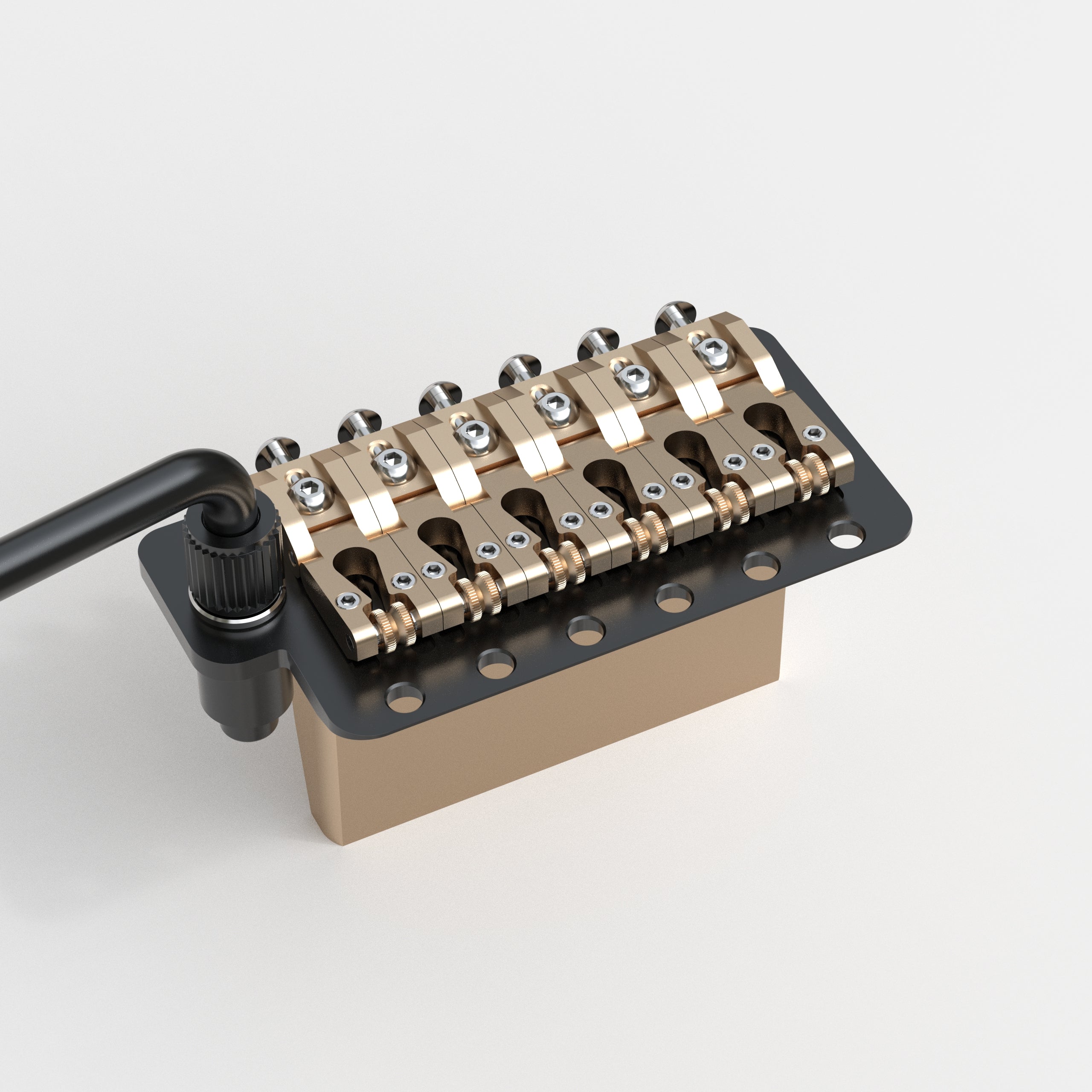 Guyker GG903 6-Point Tremolo Bridge with CNC Brass Saddles for 6-String Electric Guitar