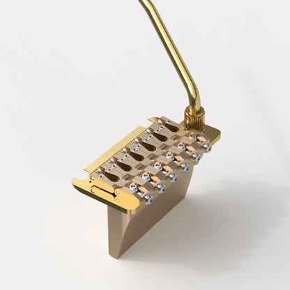 Guyker GG902 2-Point Tremolo Bridge with CNC Brass Saddles for 6-String Electric Guitar