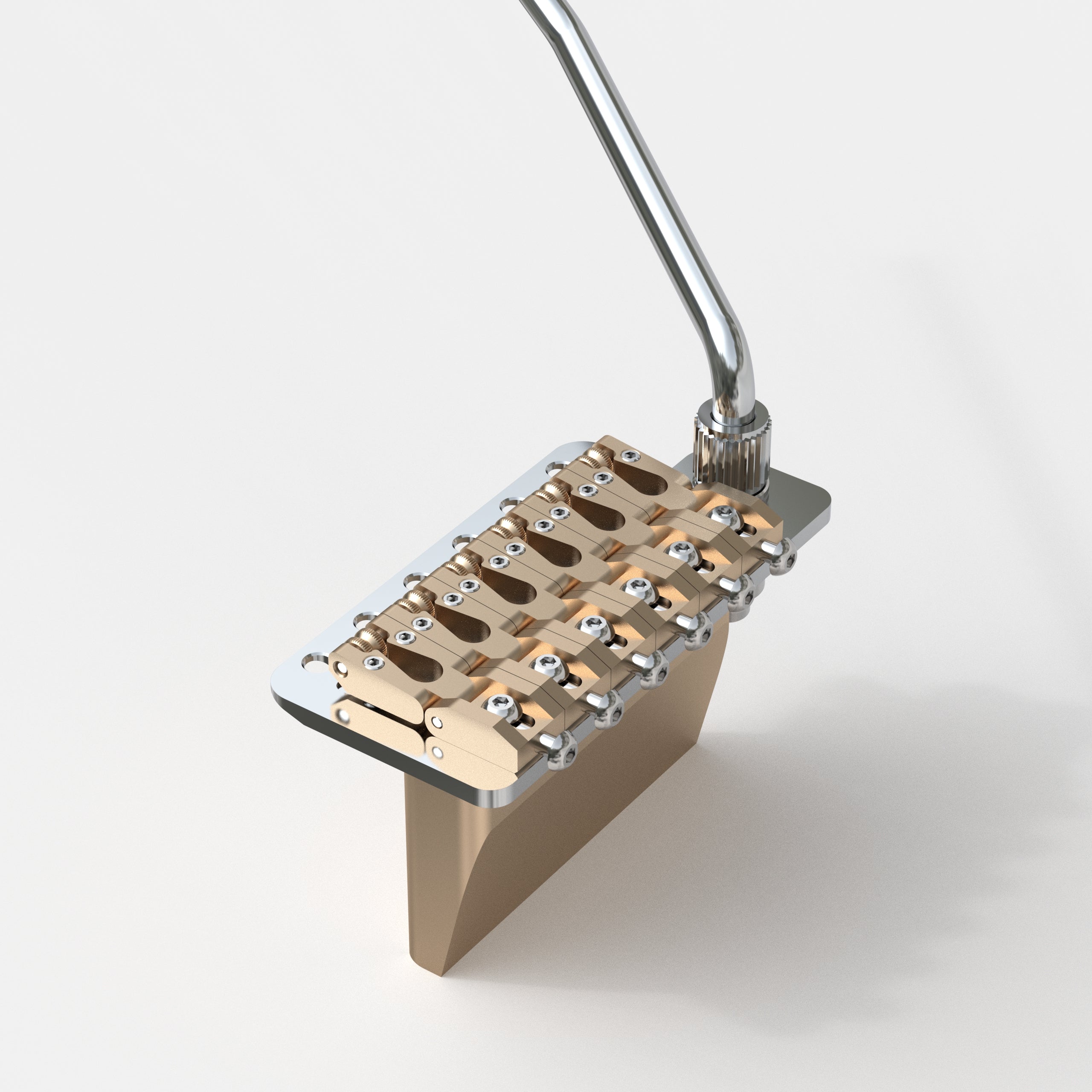 Guyker GG903 6-Point Tremolo Bridge with CNC Brass Saddles for 6-String Electric Guitar