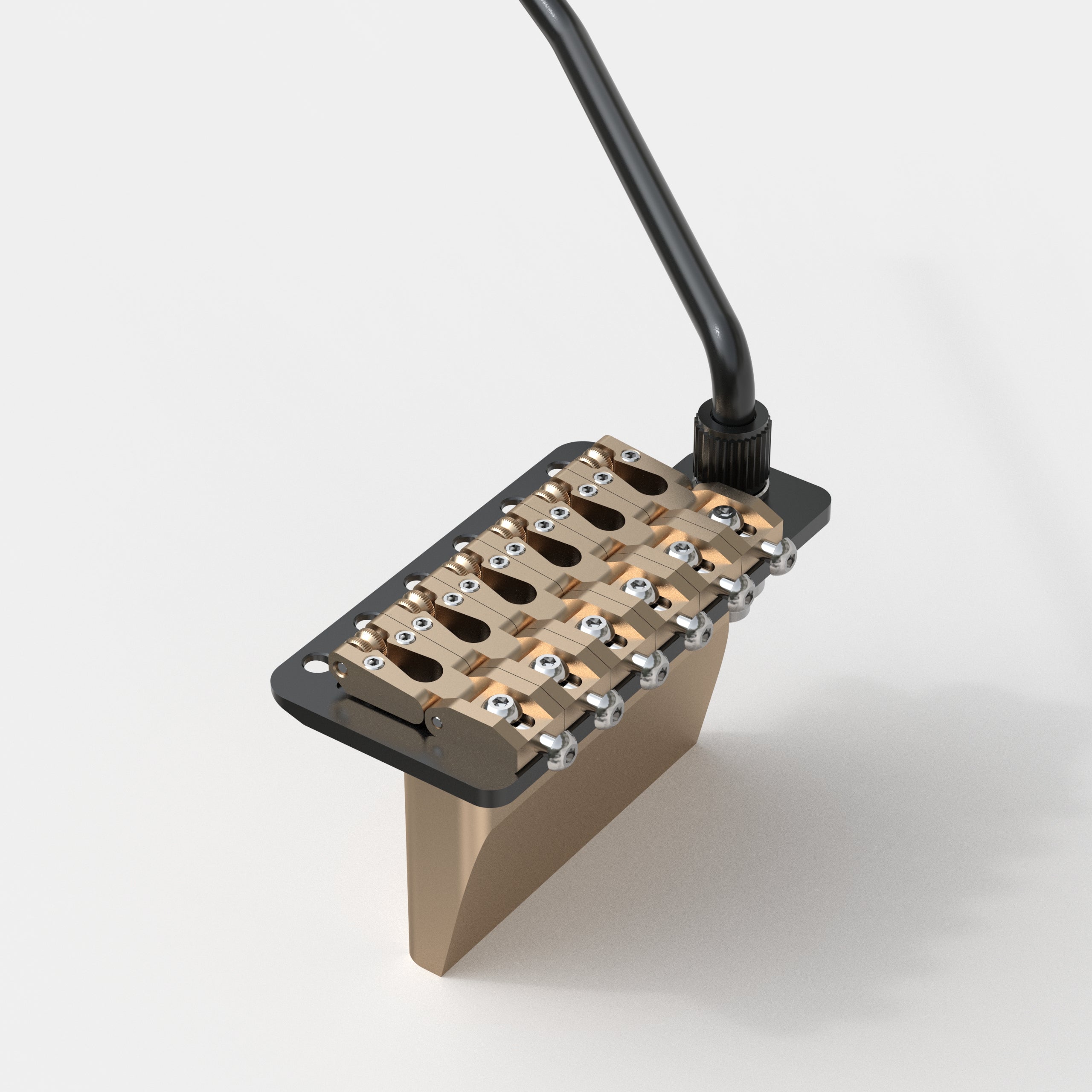 Guyker GG903 6-Point Tremolo Bridge with CNC Brass Saddles for 6-String Electric Guitar