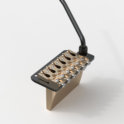 Guyker GG903 6-Point Tremolo Bridge with CNC Brass Saddles for 6-String Electric Guitar