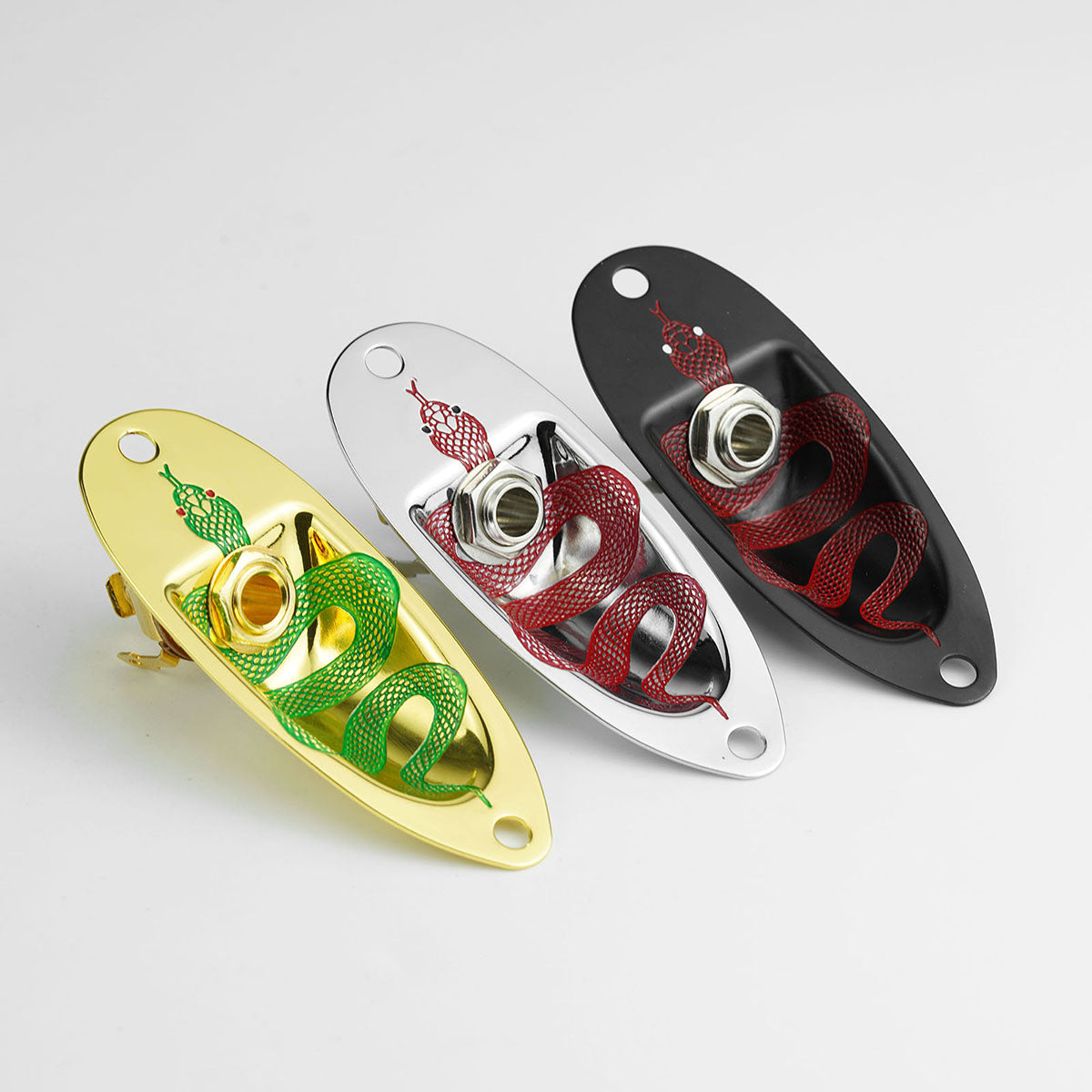 Guyker GJ005+LJ01 Electric Guitar Jack Plate with Output Jack Socket Set