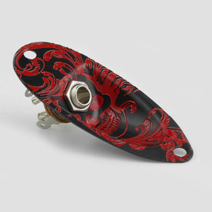 Guyker GJ006+LJ01 Electric Guitar Jack Plate with Output Jack Socket Set