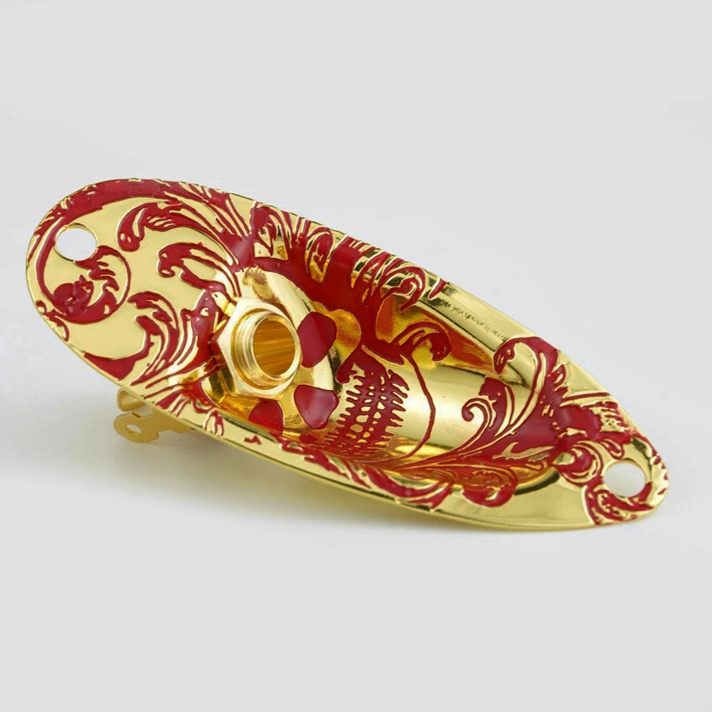 Guyker GJ006+LJ01 Electric Guitar Jack Plate with Output Jack Socket Set