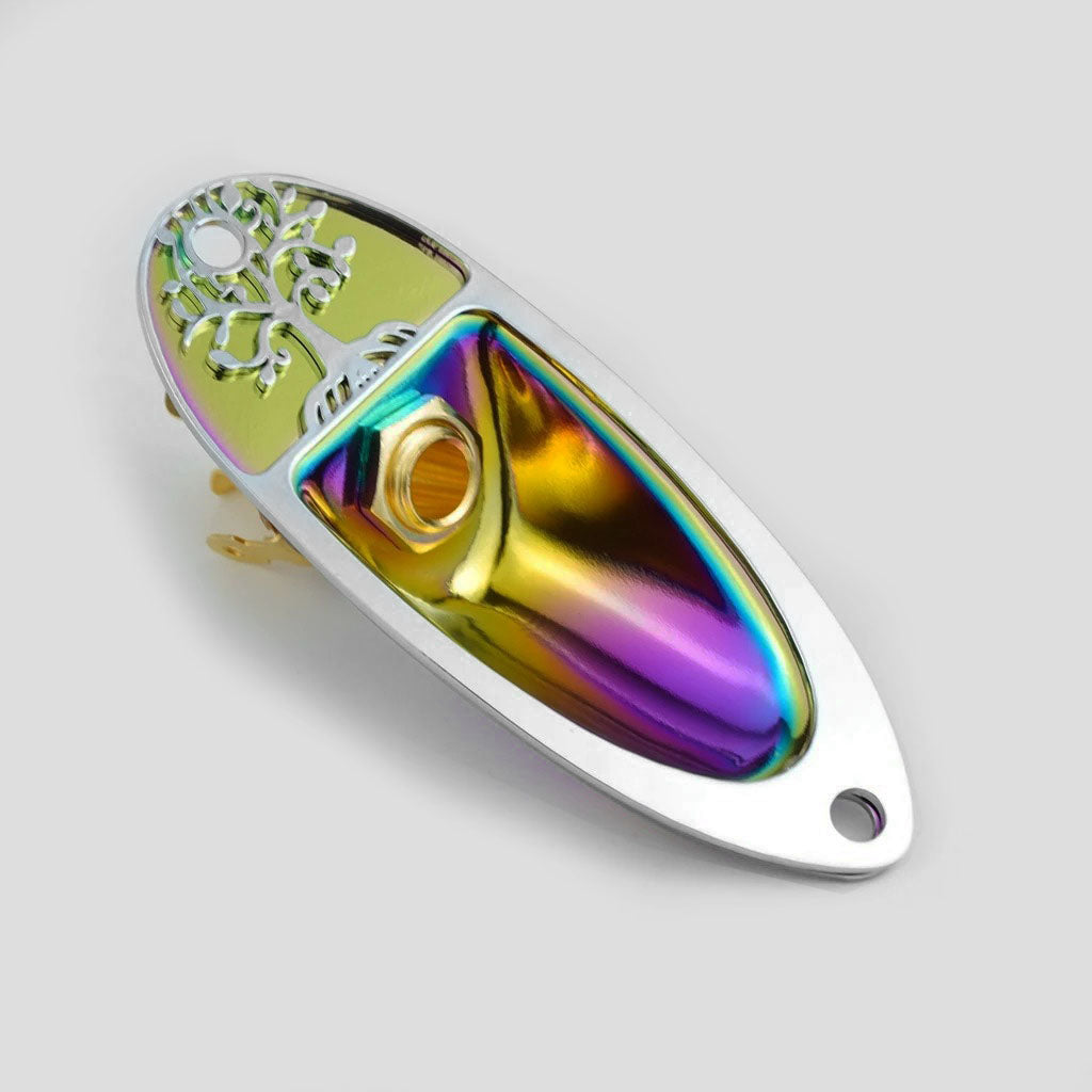 Guyker GJ007+GJ008+LJ01 Electric Guitar Jack Plate with Output Jack Socket Set