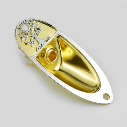 Guyker GJ007+GJ008+LJ01 Electric Guitar Jack Plate with Output Jack Socket Set